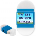Ascutitoare blue cu radiera, Tu esti un copil special!